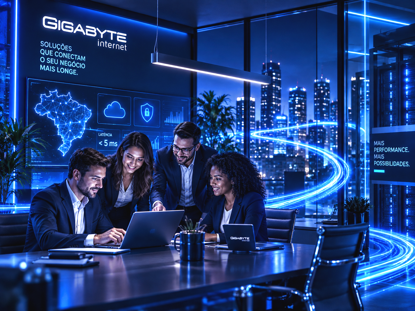 Equipe e tecnologia Gigabyte Internet